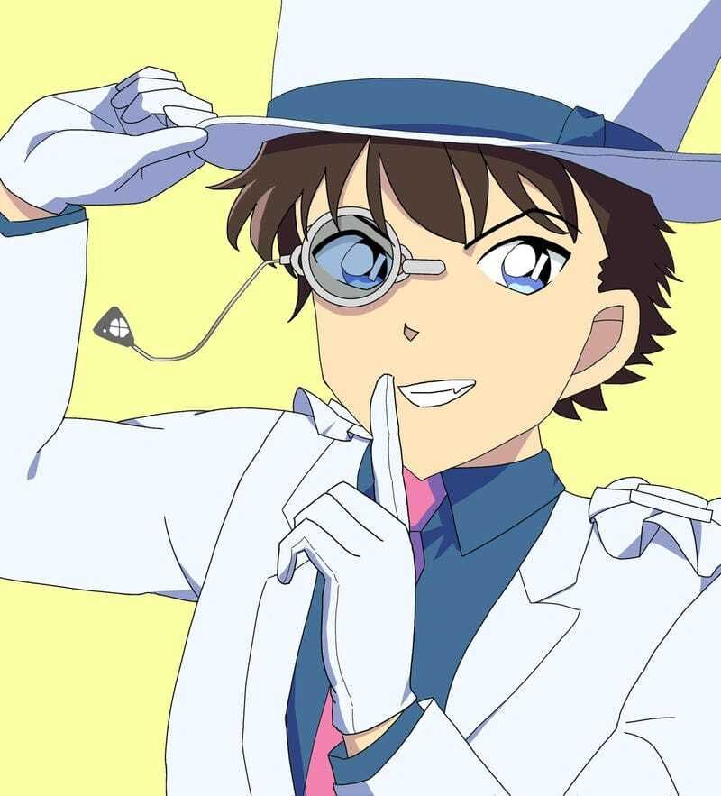 Hình Avatar Kaito Kid tone xanh trắng cực đẹp mắt