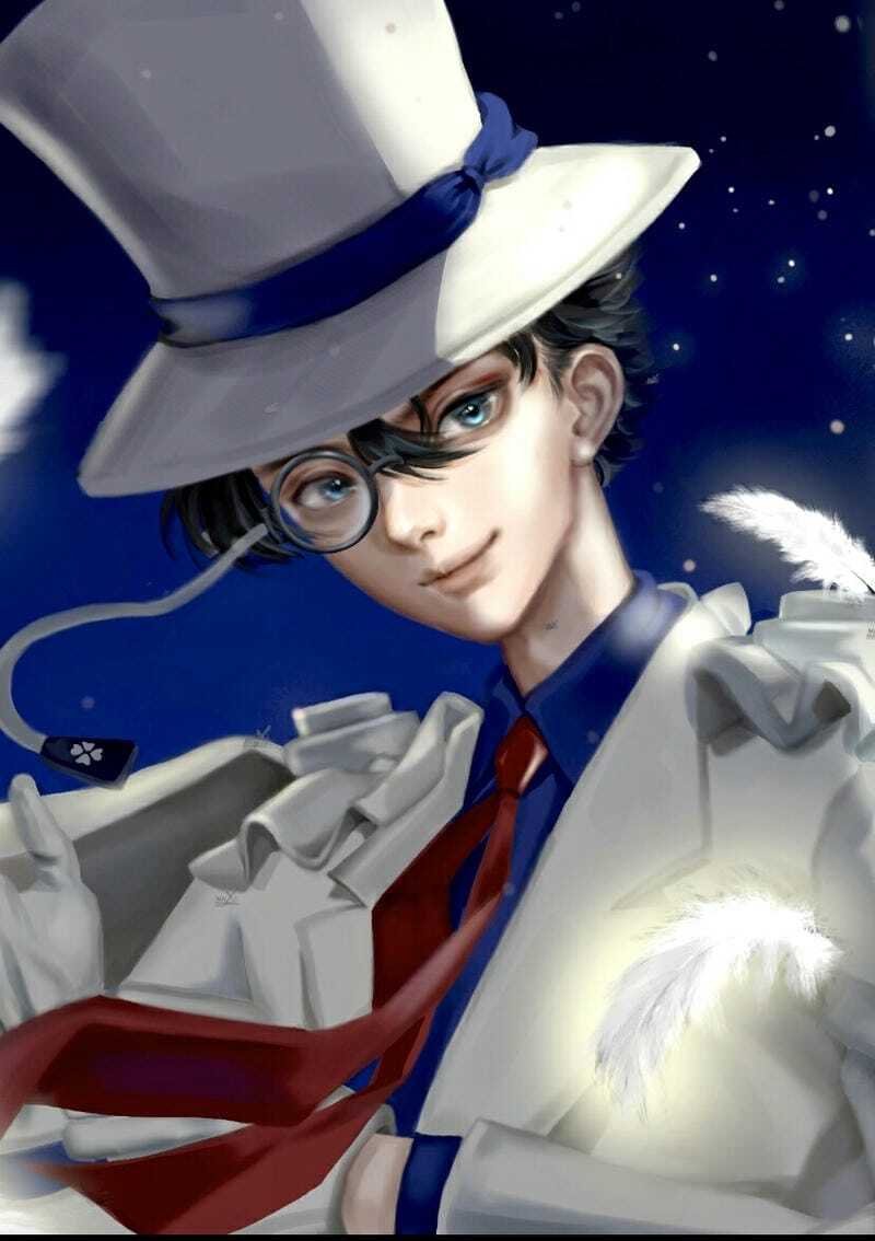 Hình ảnh Avatar Kaito Kid với nụ cười tự tin cực ngầu