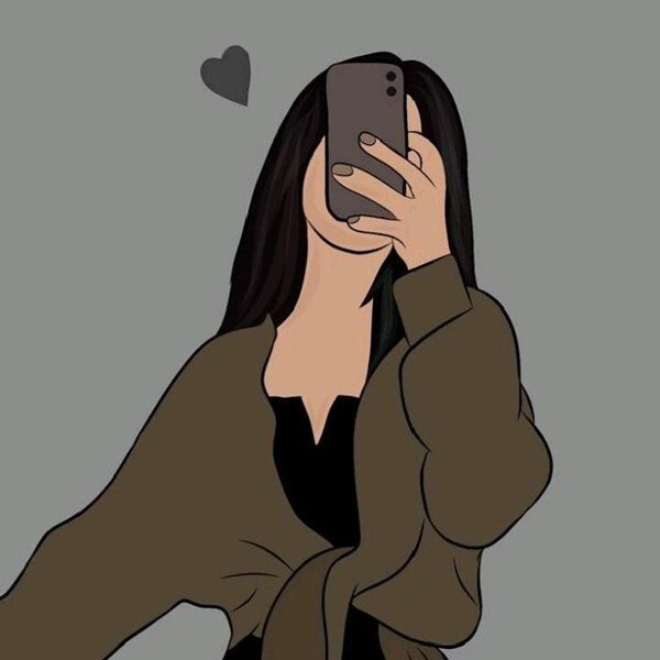 ảnh avatar đẹp anime cầm điện thoại che mặt 1