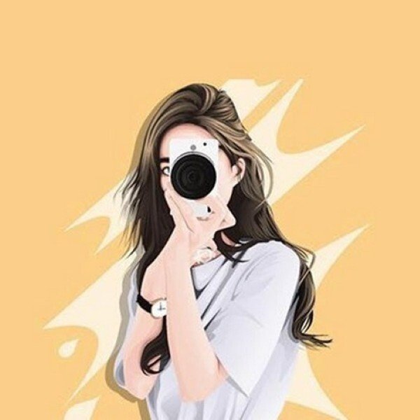 ảnh avatar đẹp anime cầm điện thoại che mặt 19