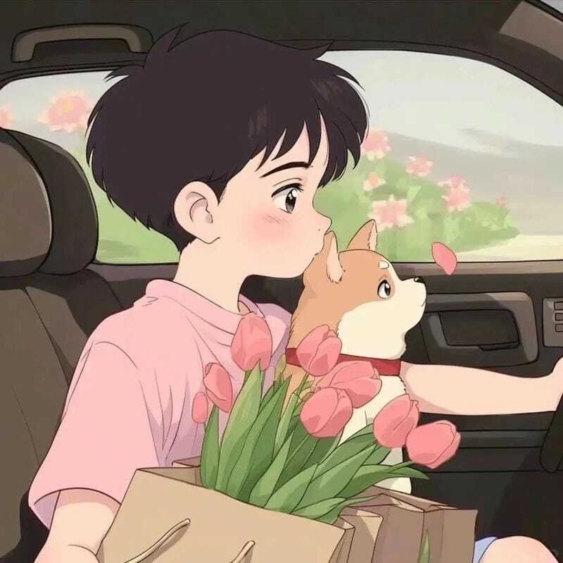 Hình ảnh avatar đôi vô tri phong cách chibi cực dễ thương