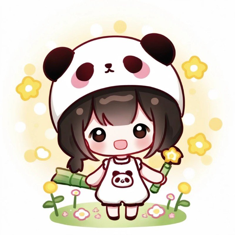 anime avatar ảnh gấu trúc cute chibi 15