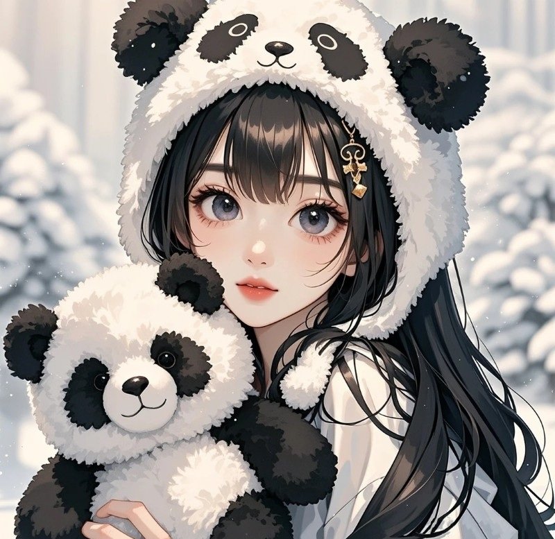 anime avatar ảnh gấu trúc cute chibi 25