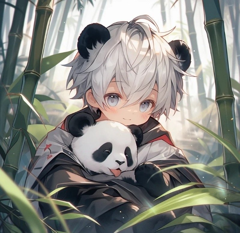 anime avatar ảnh gấu trúc cute chibi 27