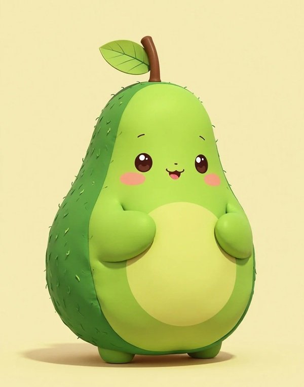 anime avatar quả bơ cute 2