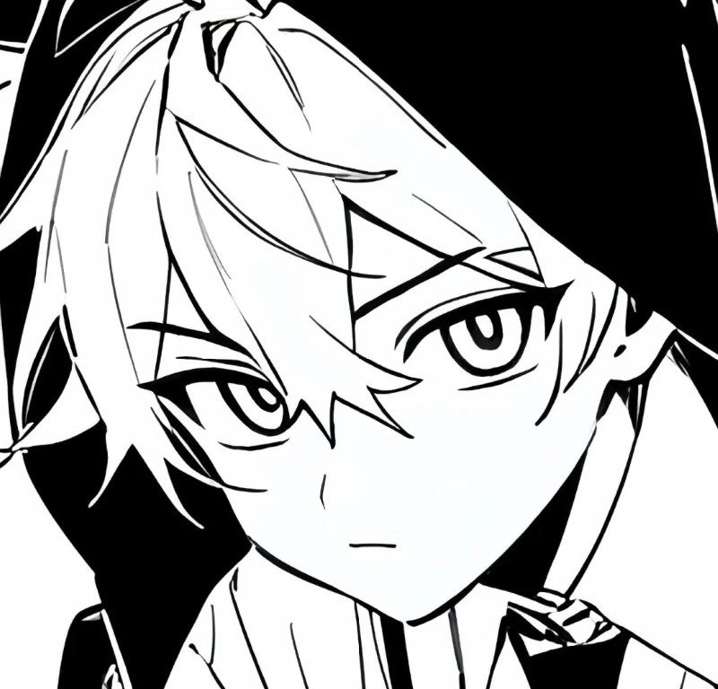 avatar anime đen trắng 14