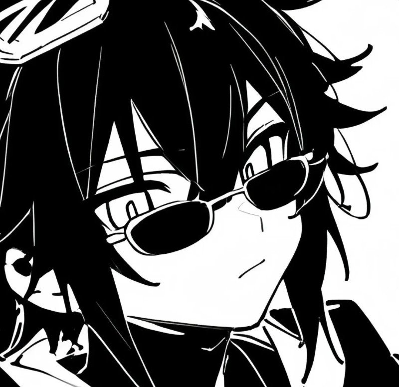 avatar anime đen trắng 15