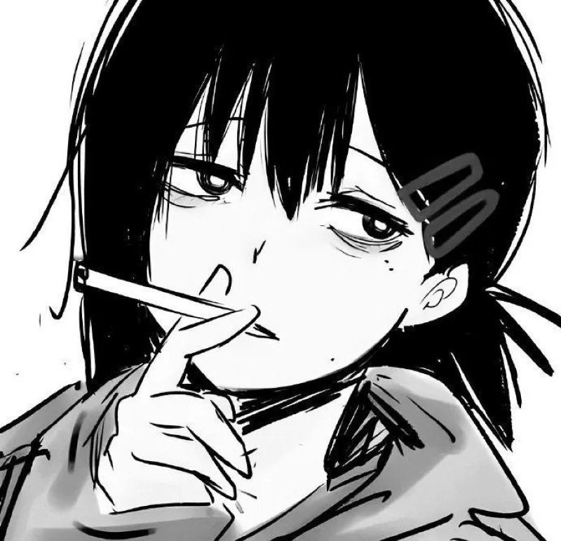 avatar anime đen trắng 2