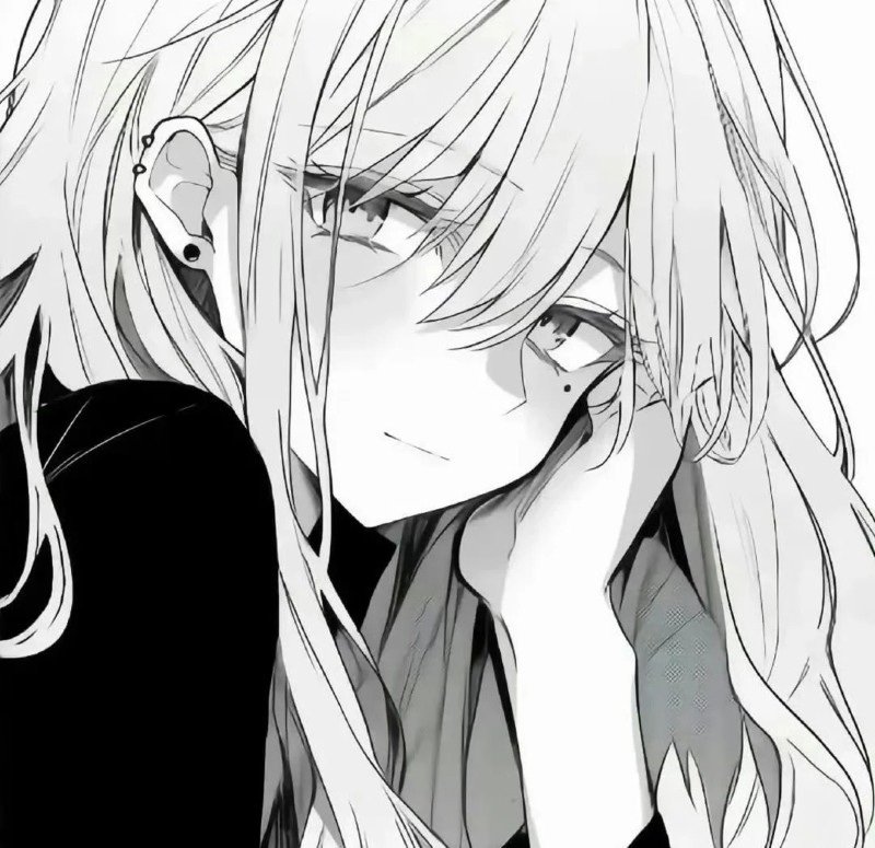 avatar anime đen trắng 38