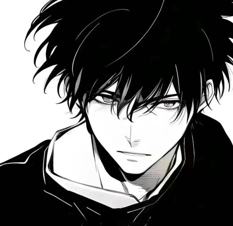 avatar anime đen trắng 39