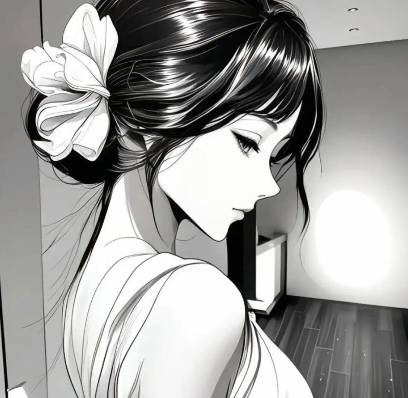 avatar anime đen trắng 41