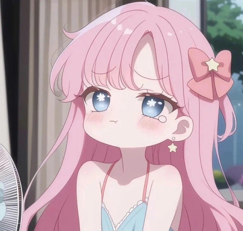 avatar anime màu hồng cute 2