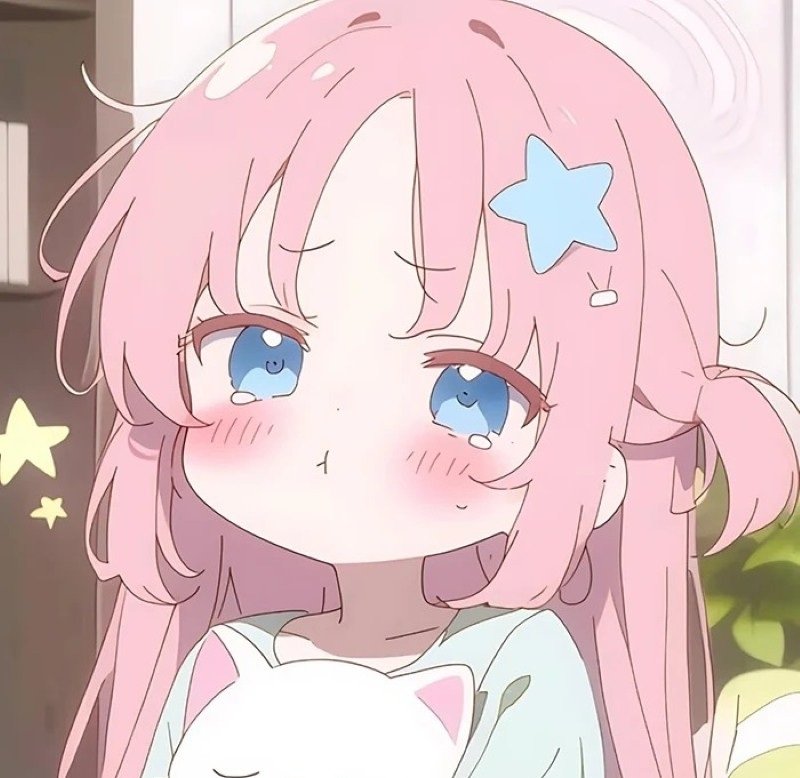 avatar anime màu hồng cute 31