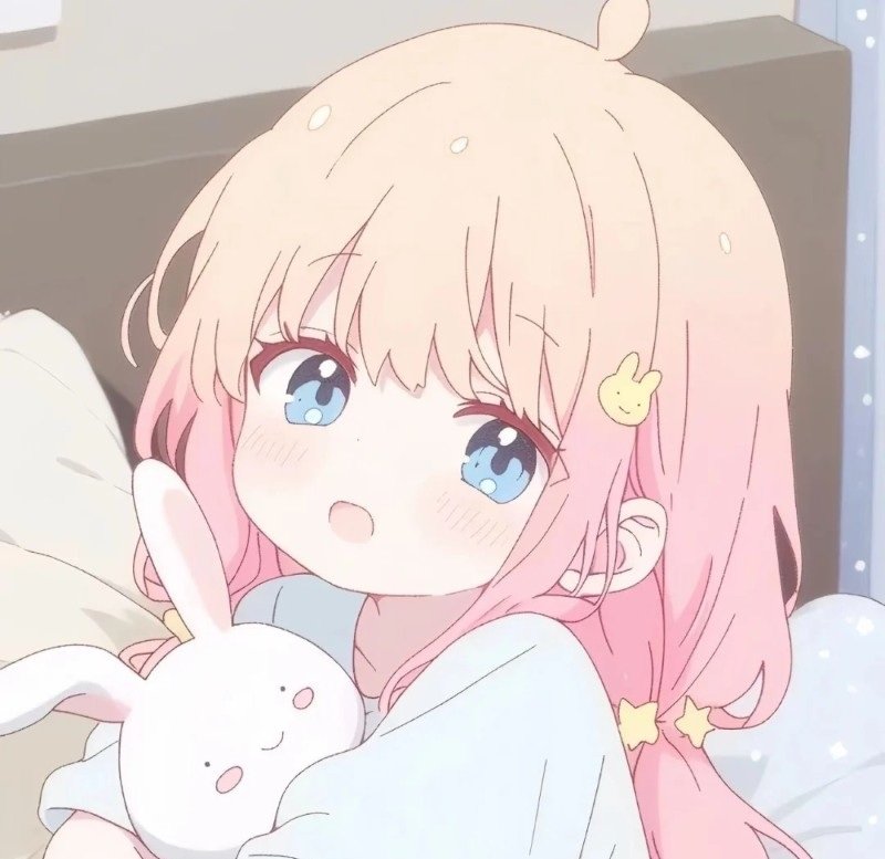 avatar anime màu hồng cute 35