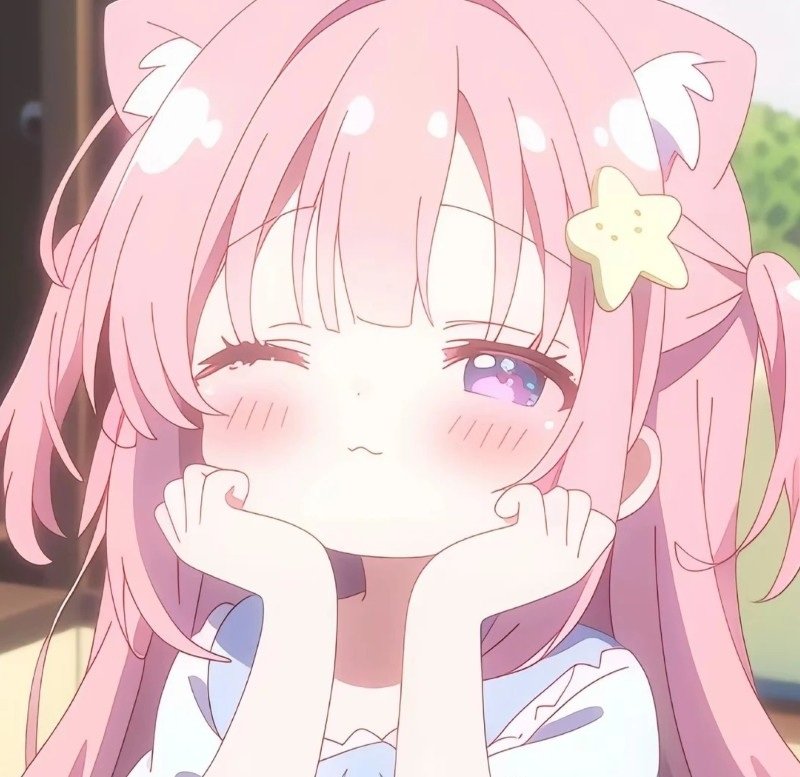 avatar anime màu hồng cute 38