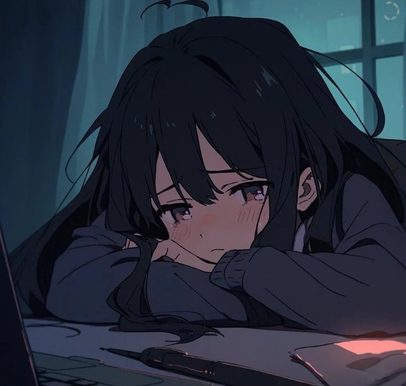 avatar anime nữ sad 1