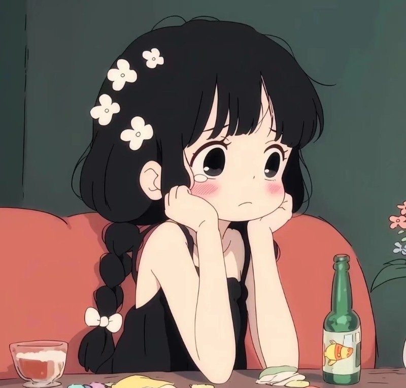 avatar anime nữ sad 11