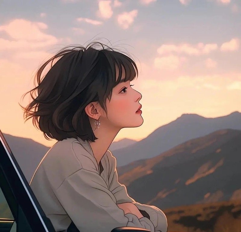 avatar anime nữ sad 12