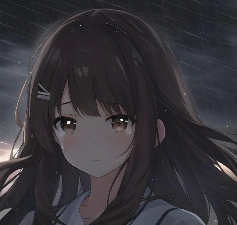 avatar anime nữ sad 22