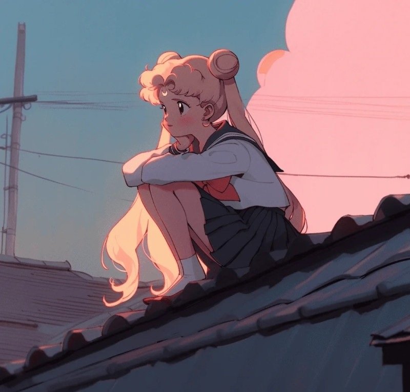 avatar anime nữ sad 23