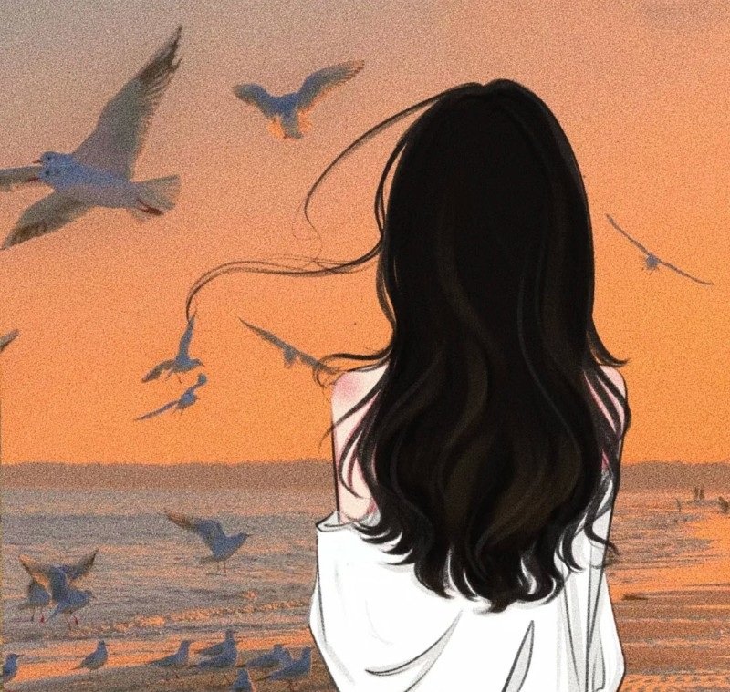 avatar anime nữ sad 24