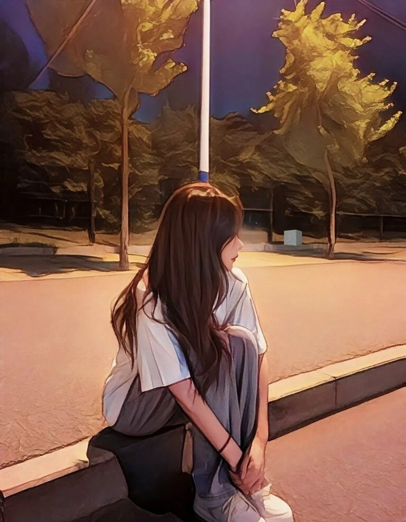 avatar anime nữ sad 28