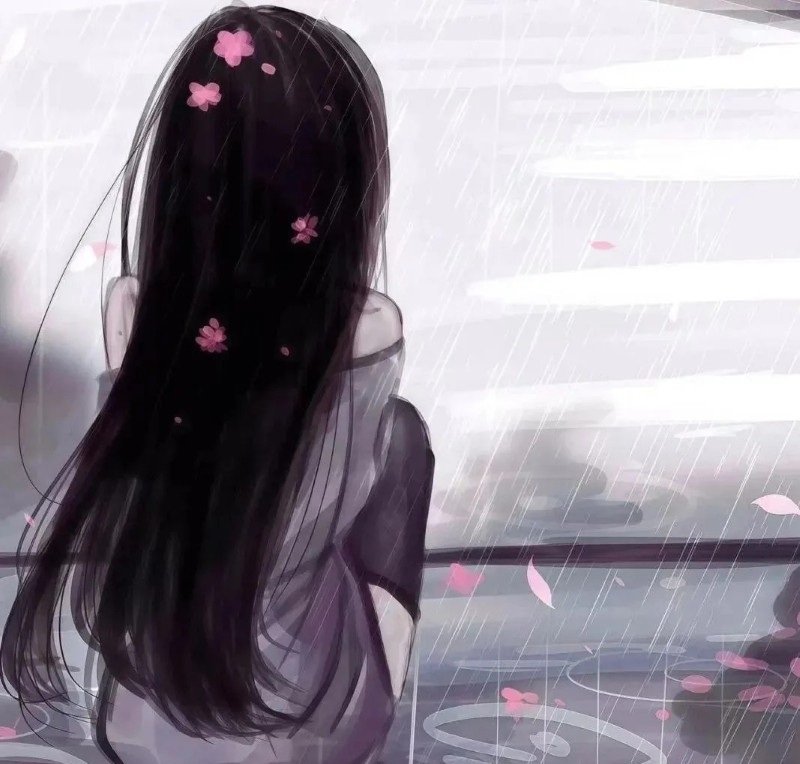 avatar anime nữ sad 35