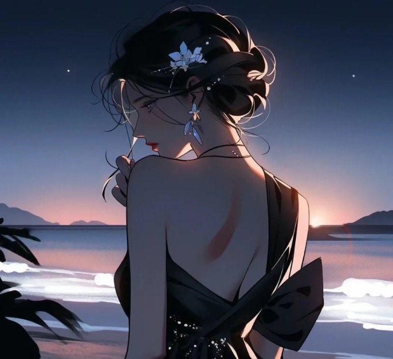 avatar anime nữ sad 8