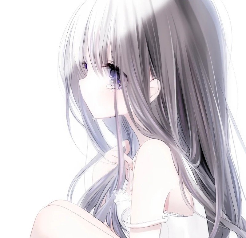 avatar anime nữ sad 9