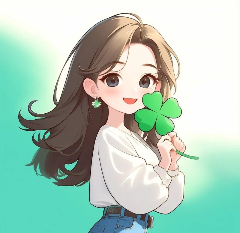 avatar cỏ 4 lá cute 29