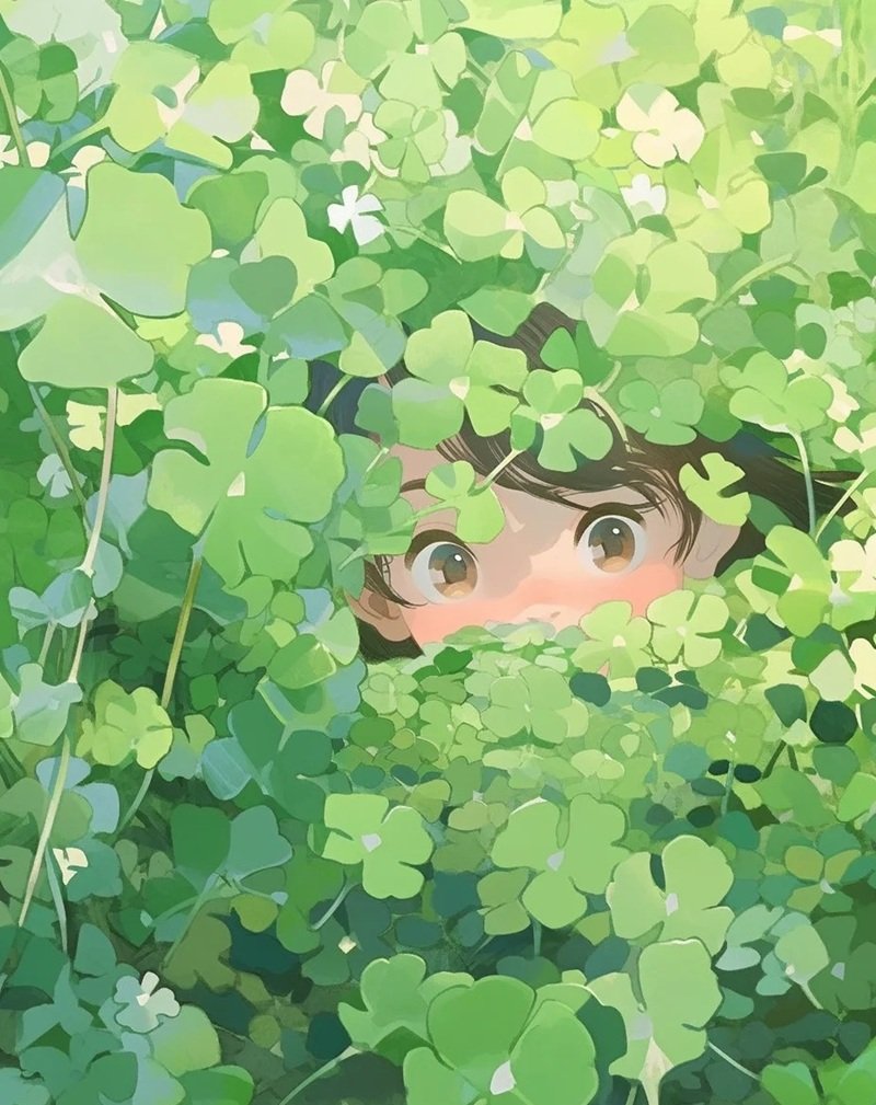 avatar cỏ 4 lá cute 36