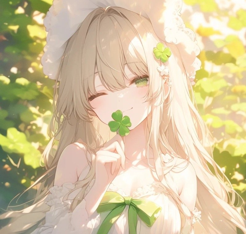 avatar cỏ 4 lá cute 8