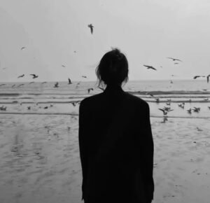 avatar đen trắng buồn 26