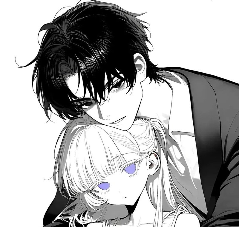 avatar đôi anime đen trắng 10