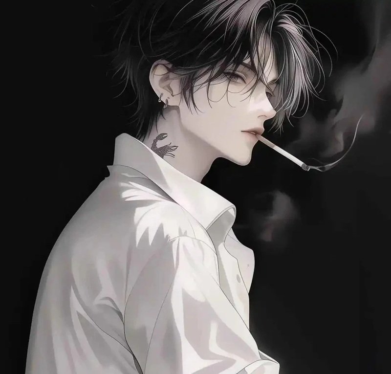 avatar đôi anime đen trắng 17