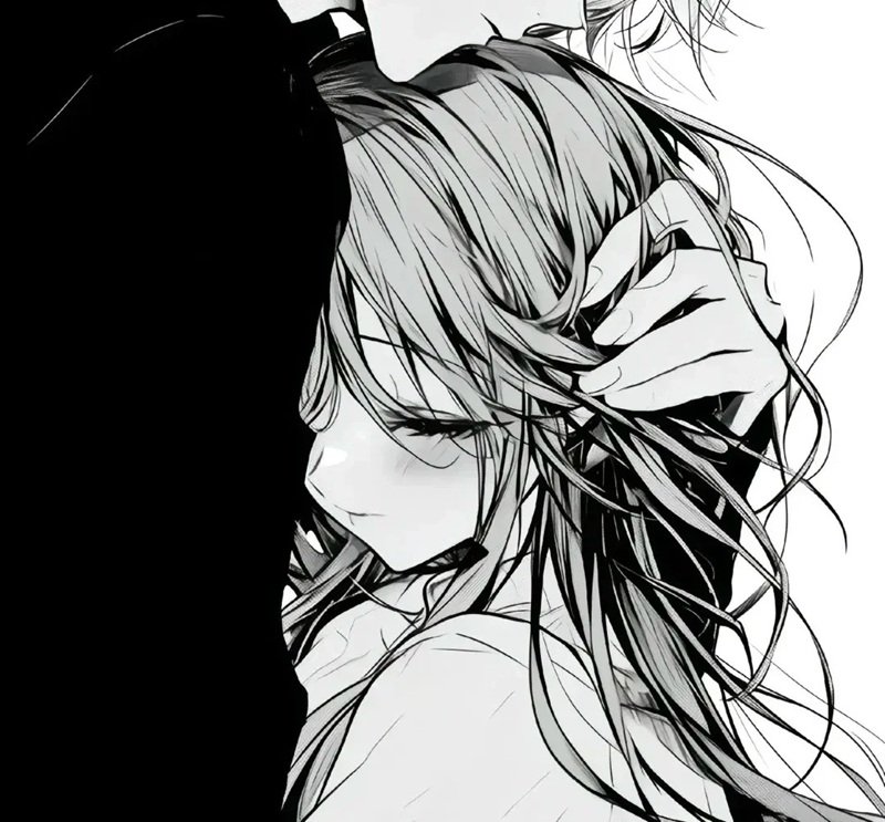 avatar đôi anime đen trắng 24