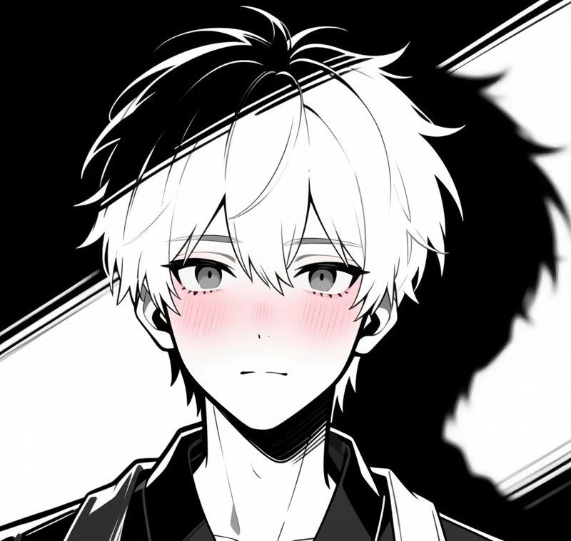 avatar đôi anime đen trắng 31