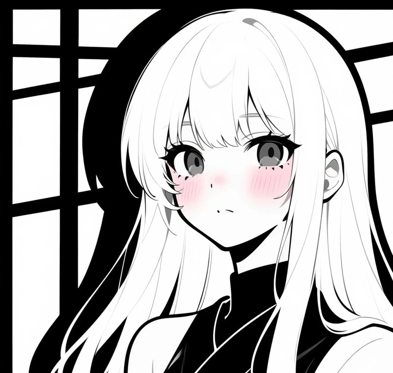 avatar đôi anime đen trắng 32