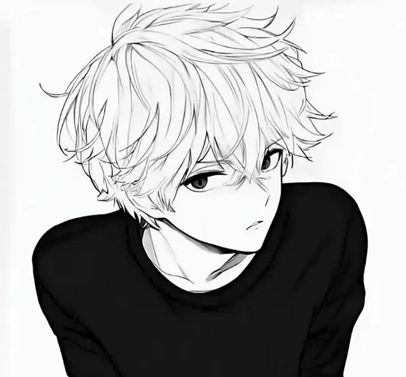 avatar đôi anime đen trắng 35