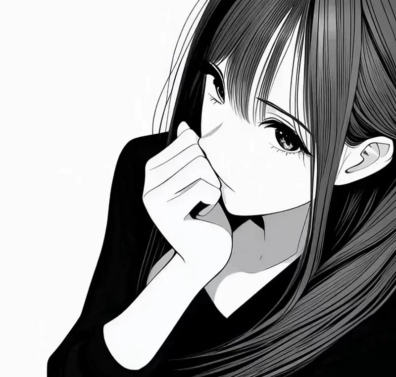 avatar đôi anime đen trắng 41