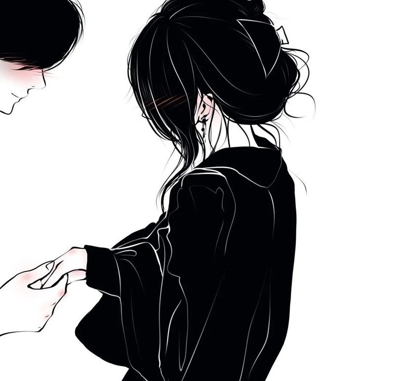 avatar đôi anime đen trắng 5