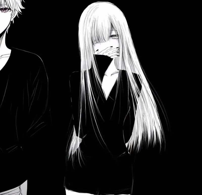 avatar đôi anime đen trắng 7