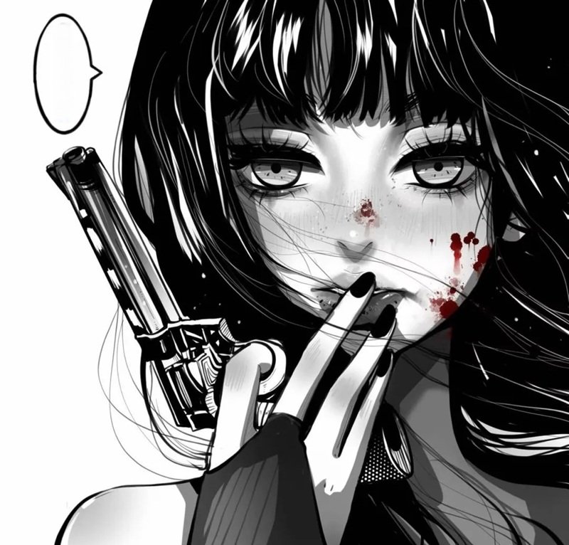 avatar đôi anime đen trắng 8