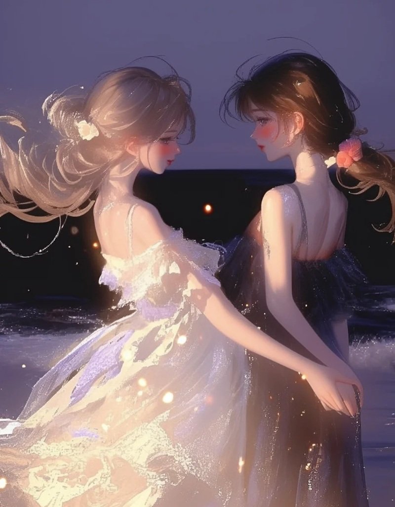 avatar đôi bạn thân nữ anime 2