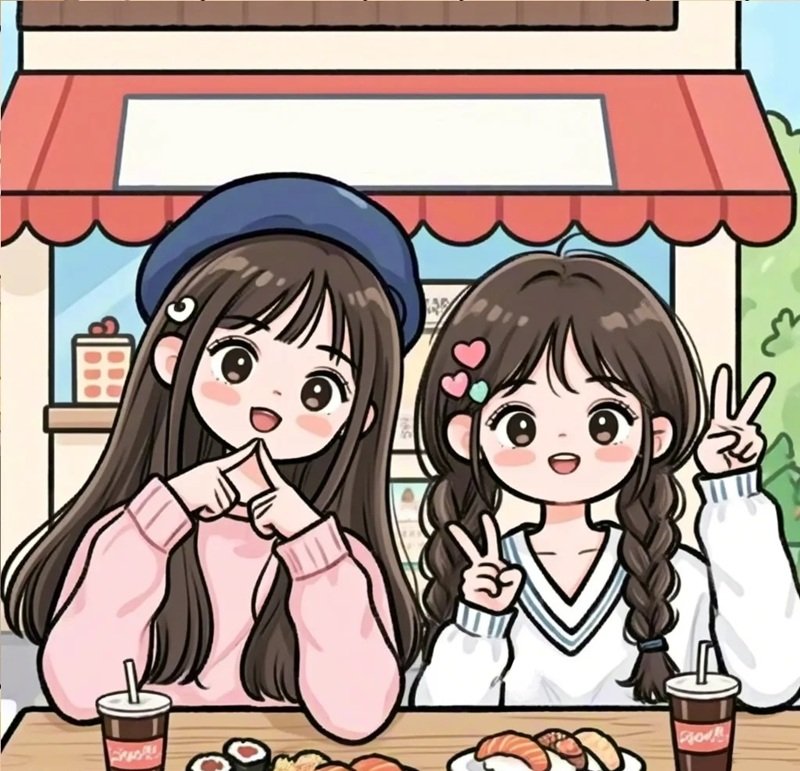 avatar đôi bạn thân nữ anime 9