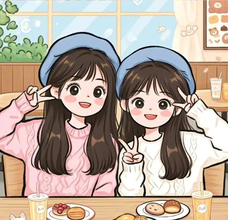 avatar đôi bạn thân nữ vô tri 22