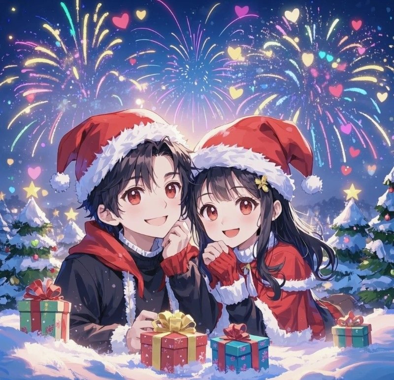 Mê mẩn 99+ hình avatar đôi Giáng Sinh anime đẹp, dễ thương, HD - Hình ảnh bài viết