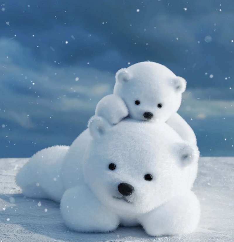 avatar gấu trắng cute 11