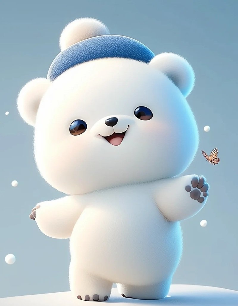 avatar gấu trắng cute 18