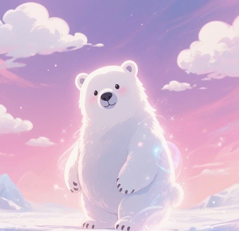 avatar gấu trắng cute 19